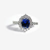 ZIRAVE Jewelry Oval-Cut Simulated Sapphire Ring