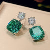 ZIRAVE Jewelry Cushion-Cut Faux Pink Diamond Earrings