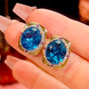 ZIRAVE Jewelry Imitation Dried Rose Jewelry Light Luxury High-End Earrings