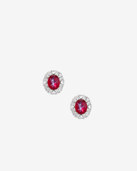 ZIRAVE Jewelry Cushion-Cut Faux Pink Diamond Two-Stone Earrings