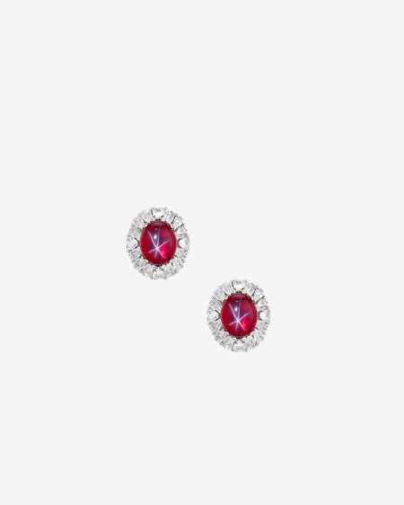 ZIRAVE Jewelry Cushion-Cut Faux Pink Diamond Two-Stone Earrings