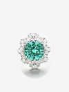 ZIRAVE Jewelry Faux Paraiba Green Fashion Pendant Ring