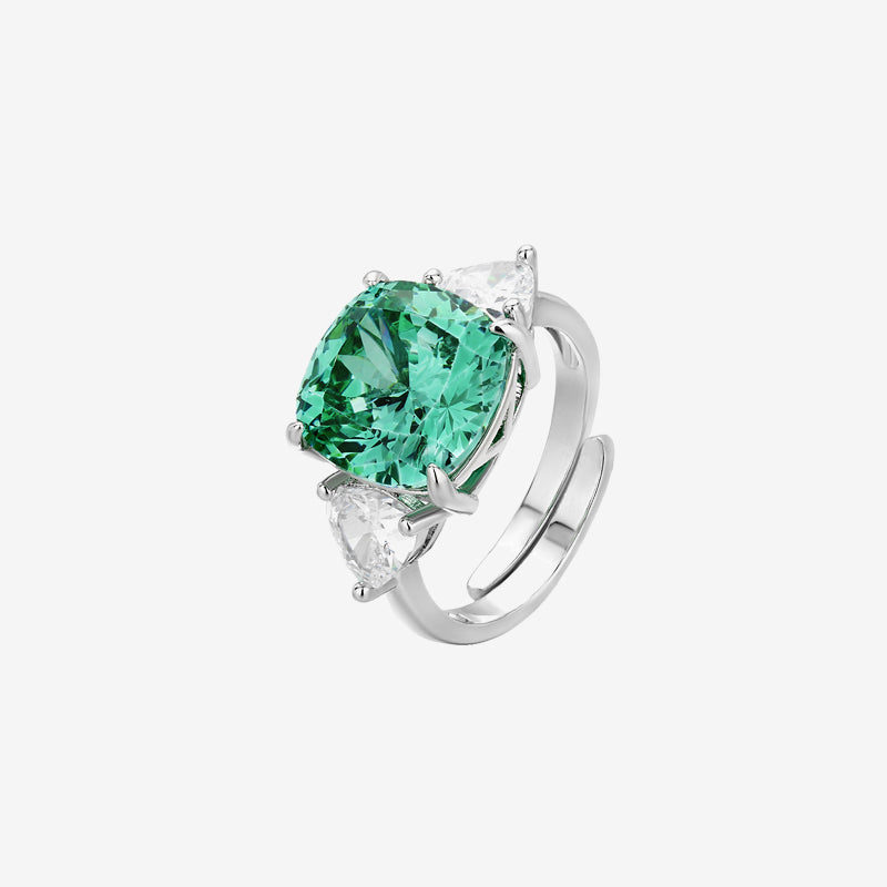 ZIRAVE Jewelry Vintage-Style Accessories Imitating Paraiba Green Ring