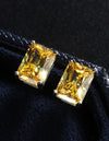 ZIRAVE Jewelry  Princess-Cut Simulated Diamond Minimalist Earrings