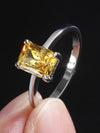 ZIRAVE Jewelry  Princess-Cut Simulated Diamond Minimalist Ring