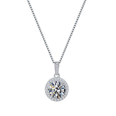 ZIRAVE  Jawelry Royal Halo Simulated Dianmond Necklace