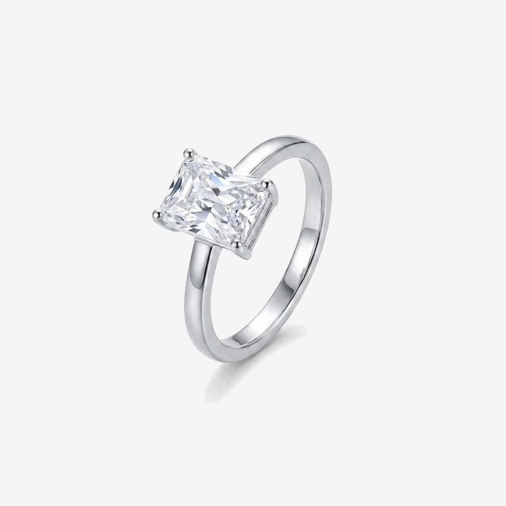 ZIRAVE Jewelry  Princess-Cut Simulated Diamond Minimalist Ring