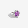 ZIRAVE Jewelry Luxury Ice-Cut Faux Pink Sapphire Ring