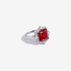ZIRAVE Jewelry Luxury Ice-Cut Faux Pink Sapphire Ring