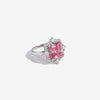 ZIRAVE Jewelry Luxury Ice-Cut Faux Pink Sapphire Ring