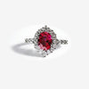ZIRAVE Jewelry Oval-Cut Simulated Sapphire Ring