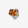 ZIRAVE Jewelry  Two-Tone Gold Vintage Cushion-Cut Gemstone Ring (Multi-Color Options)