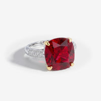 ZIRAVE Jewelry Vintage Simulated Gemstone Cushion-Cut Ring  (4 Colors)