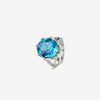 ZIRAVE Jewelry Vintage Simulated Orange Paraiba Two-Tone Ring