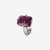 ZIRAVE Fashion Jewelry Imitation Rhinestone Cut Square Diamond Ring