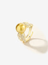 ZIRAVE Jewelry Copper Plated Pearl Temperament Fashion Gold Ring