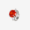 ZIRAVE Jewelry Copper-Based Gold-Plated Dried Rose Minimalist Ring