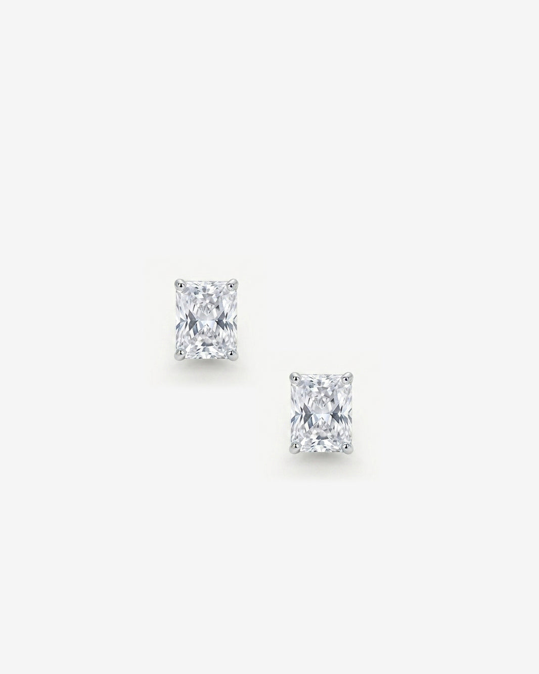 ZIRAVE Jewelry  Princess-Cut Simulated Diamond Minimalist Earrings