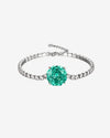 ZIRAVE Jewelry Rose Cut 14mm Big Gemstone Tennis Bracelet
