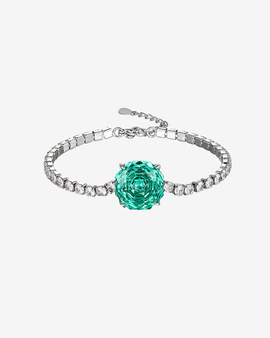 ZIRAVE Jewelry Rose Cut 14mm Big Gemstone Tennis Bracelet