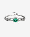 ZIRAVE Jewelry Vintage Royal Oval Gemstone Halo Bracelet
