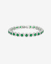 ZIRAVE Jewelry Vintage Pink Diamond Black Gold Tennis Bracelet (5Color)