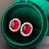 ZIRAVE Imitation Green Agate Plain Jade Earrings