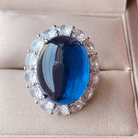 ZIRAVE Jewelry  Luxury Icy Green Agate Ring