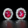ZIRAVE Jewelry Cushion-Cut Faux Pink Diamond Two-Stone Earrings