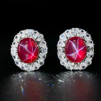 ZIRAVE Jewelry Cushion-Cut Faux Pink Diamond Two-Stone Earrings