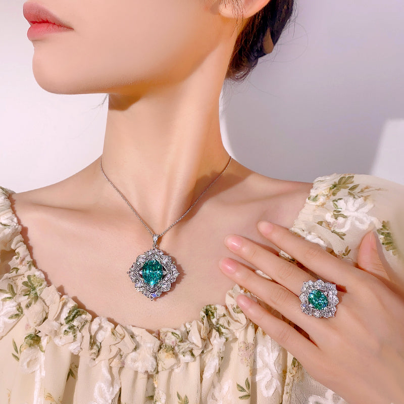 ZIRAVE Imitation Peacock Sapphire Ring