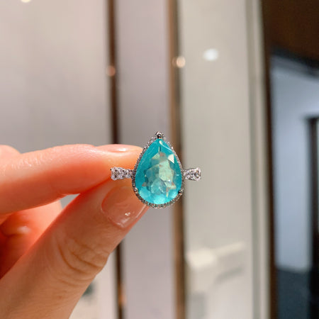 ZIRAVE Jewelry Imitation Paraiba Jewelry Set