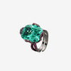 ZIRAVE Jewelry Vintage Simulated Pink Diamond Black Gold Halo Ring