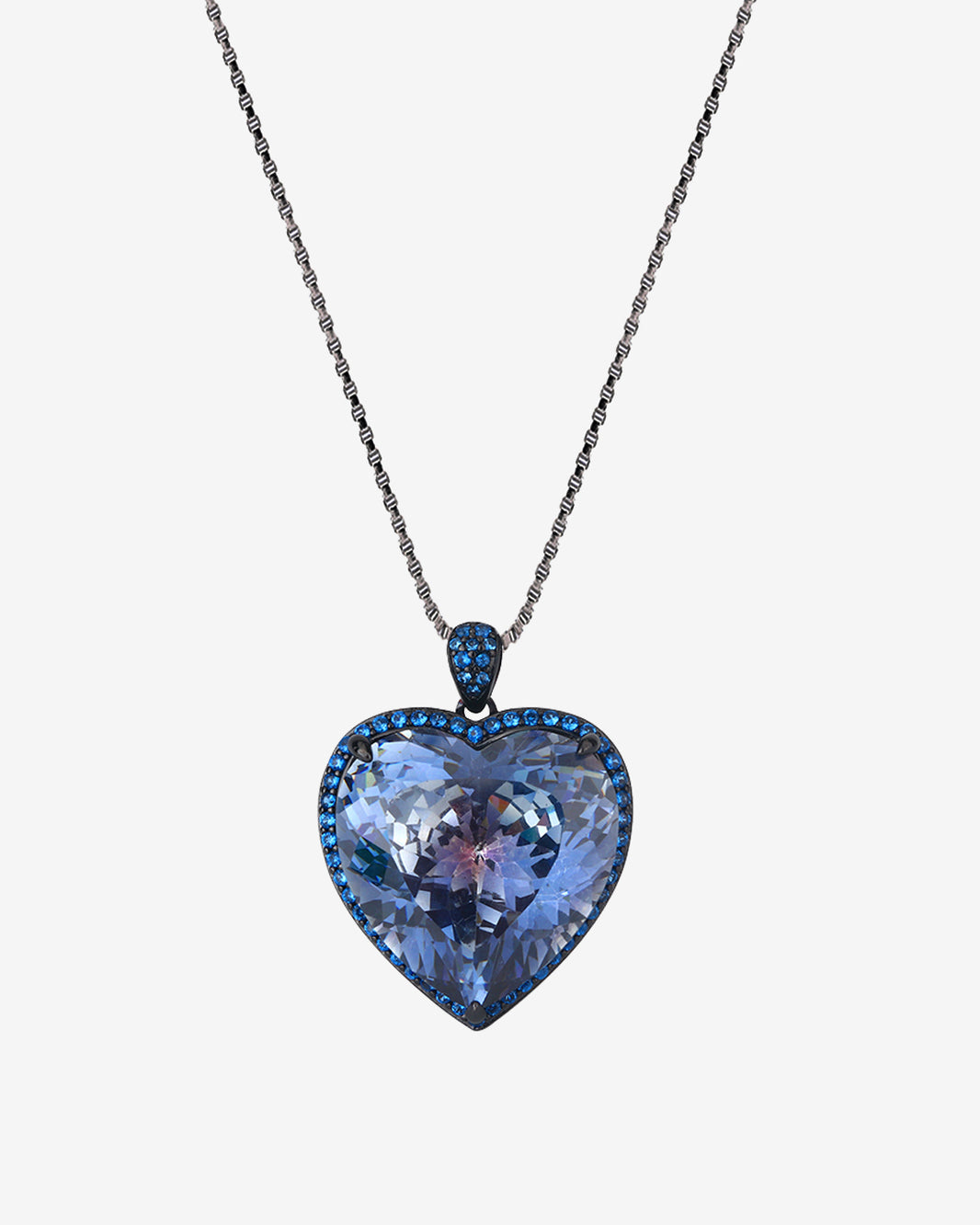 ZIRAVE Jewelry Titanic Heart of the Ocean Heart-Shaped Gemstone Necklace
