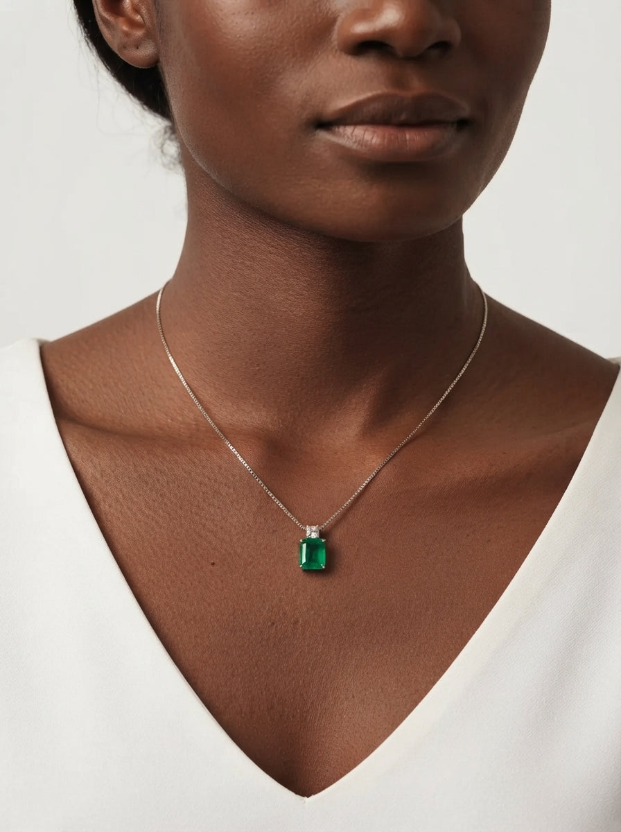 ZIRAVE Jewelry Simulation Emerald Vintage Set (Copy) (Copy)