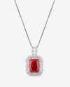 ZIRAVE Jewelry Parra Green Square Diamond Black Gold  Necklace