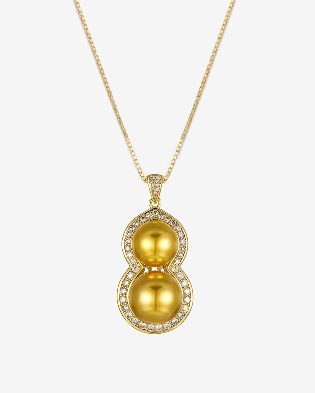 ZIRAVE Jewelry  Vintage Simulated South Sea  Pearl Gourd  Necklace