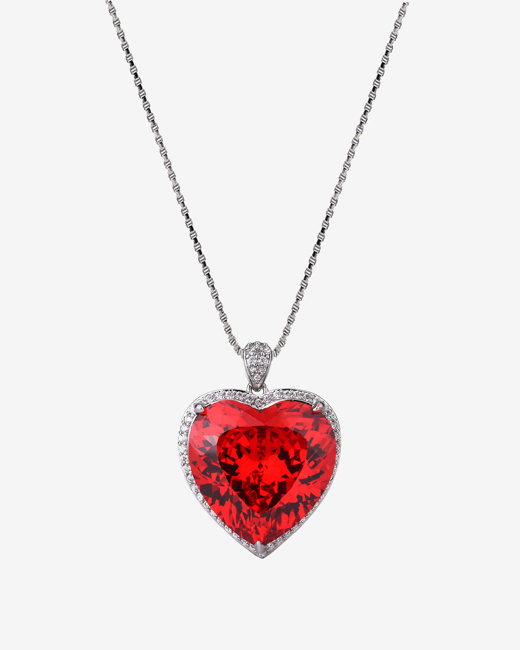 ZIRAVE Jewelry Titanic Heart of the Ocean Heart-Shaped Gemstone Necklace