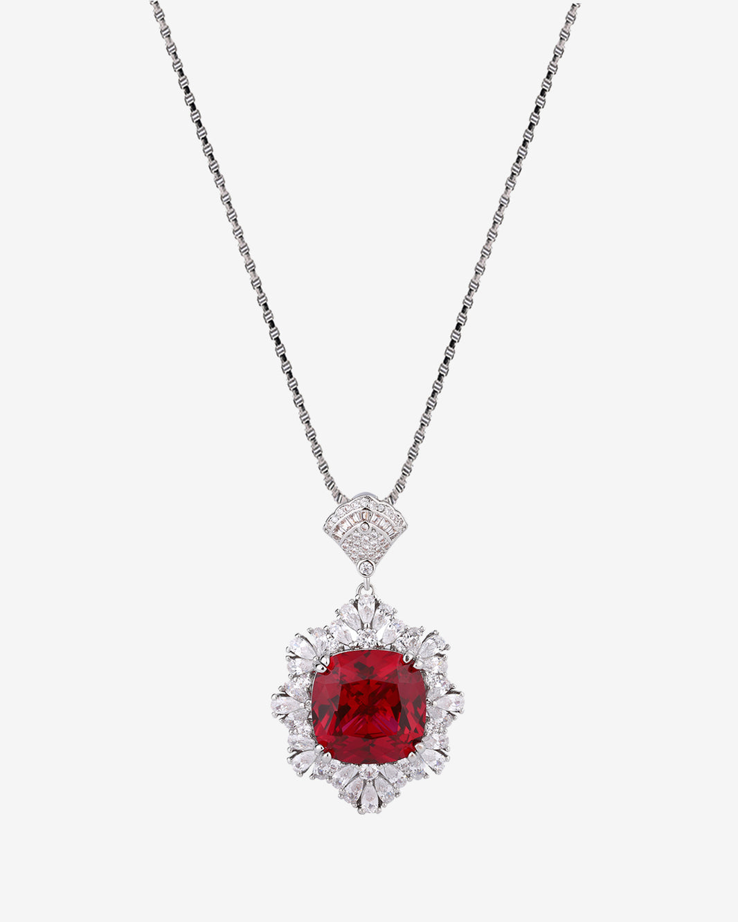 ZIRAVE Jewelry Faux Paraiba Green Fashion Pendant Necklace
