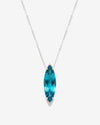ZIRAVE Jewelry  Marquise-Cut Simulated Paraiba Gemstone Nicklace