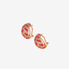 ZIRAVE Jewelry Rose Gold Chevron Baguette Gem Hoop Earrings in 3 Colors