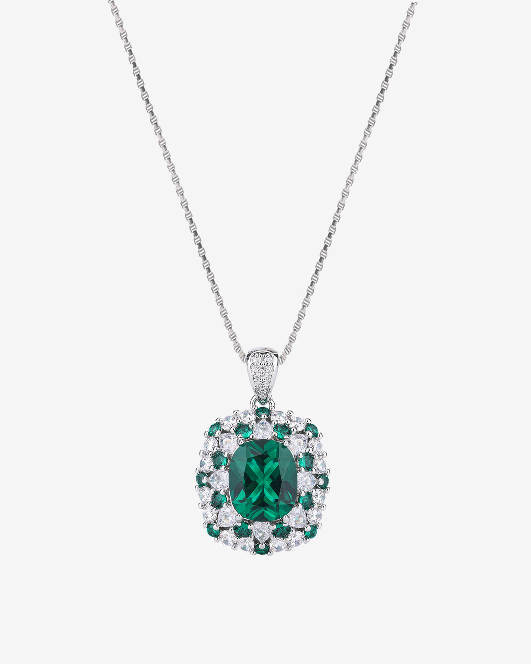 ZIRAVE jewelry simulation color treasure fat square color  pendant