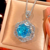 ZIRAVE Jewelry Rose Cut Paraiba Green Gemstone Jewelry Set