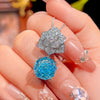 ZIRAVE Jewelry Camellia Pink Diamond Pendan