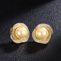 ZIRAVEJewelry Gold-Tone Simulated Pearl  Earrings