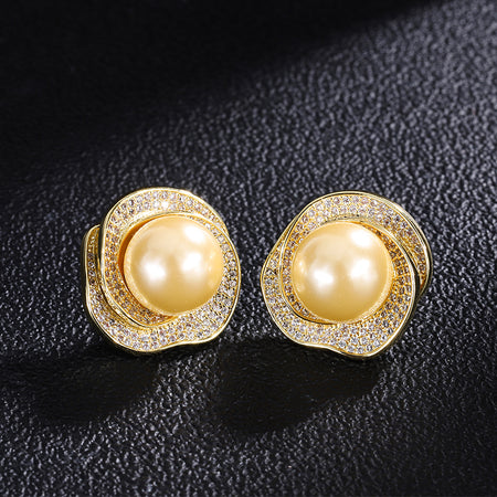 ZIRAVEJewelry Gold-Tone Simulated Pearl  Earrings