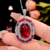 ZIRAVE Jewelry Vintage Gemstone Halo Chalcedony Necklace