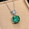 ZIRAVE Jewelry Cushion-Cut Faux Pink Diamond Necklace
