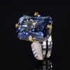 ZIRAVE Fashion Jewelry Imitation Rhinestone Cut Square Diamond Ring