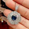 Zirave Jewelry Floral Cushion Cut Simulated Gem Jewelry Collection, Nicklace; Open Ring